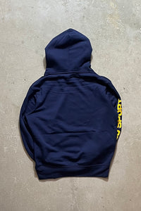 LOGO SWEAT FOODIE / NAVY [SIZE: M USED]