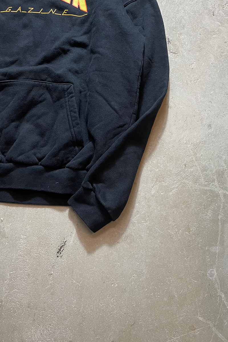 FIRE LOGO SWEAT HOODIE USA Model / BLACK [SIZE: M USED]