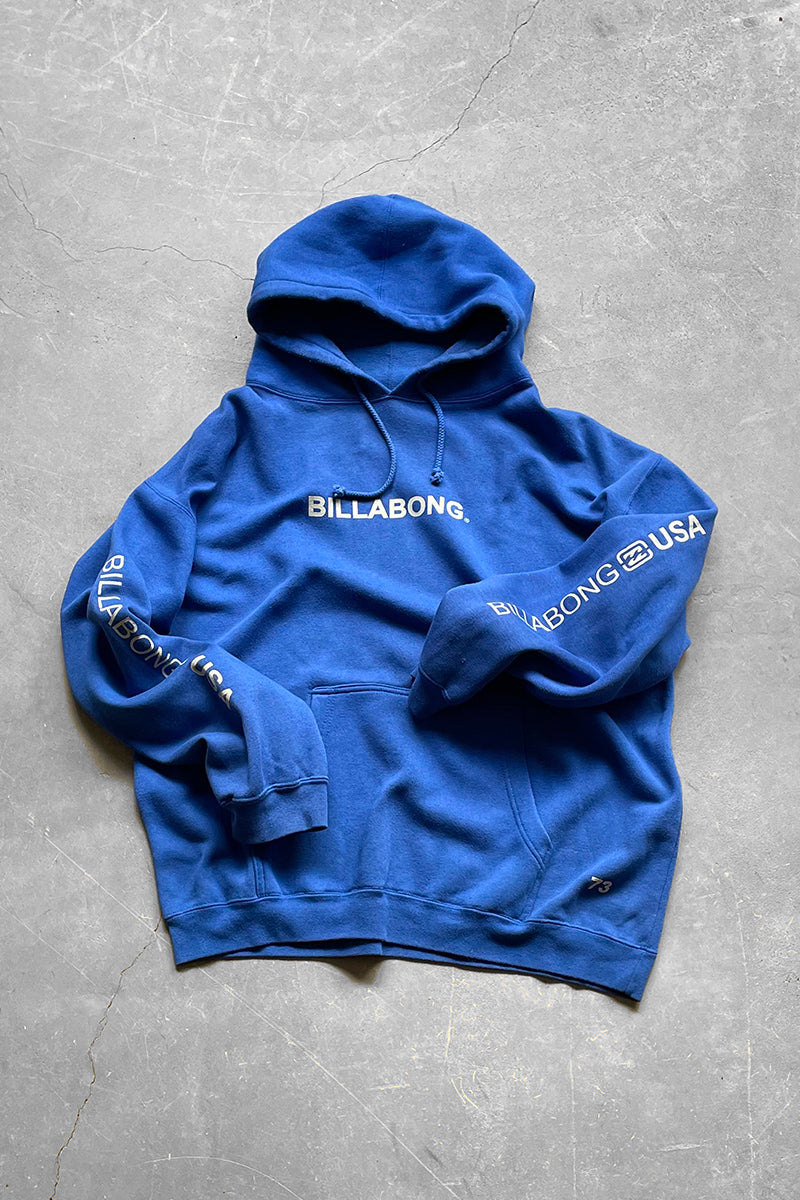 Y2K EARLY 00'S SWEAT HOODIE / BLUE [SIZE: L USED]