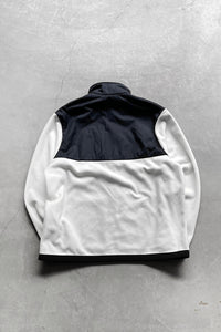 Y2K EARLY 00'S ZIP FLEECE JACKET  / WHITE [SIZE: XL USED]