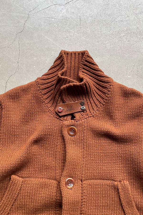 MADE IN ITALY Y2K EARLY 00'S KNIT JACKET / BROWN [SIZE: 50 USED]