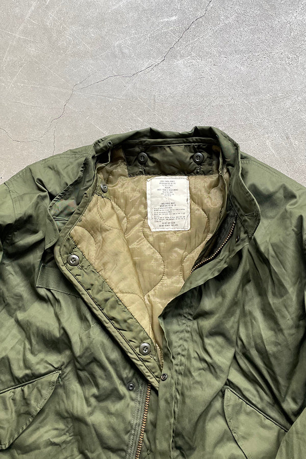70s & 74s M-65 FISHTAIL COLD WEATHER FISHTAIL PARKA W/QUILTING LINER / OLIVE [SIZE: M USED]