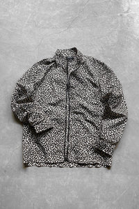 MADE IN ROMANIA LEOPARD ZIP NYLON JACKET / BEIGE [SIZE: M USED]