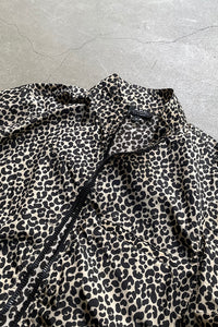 MADE IN ROMANIA LEOPARD ZIP NYLON JACKET / BEIGE [SIZE: M USED]