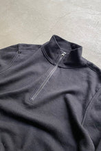 画像をギャラリービューアに読み込む, MADE IN CROATIA HALF ZIP COTTON KNIT SWEATER / BLACK [SIZE: M USED]
