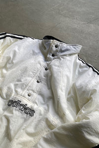 90'S HALF-ZIP NYLON PUFF JACKET / WHITE [SIZE: M USED]