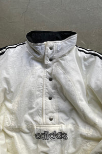 90'S HALF-ZIP NYLON PUFF JACKET / WHITE [SIZE: M USED]