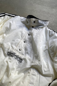 90'S HALF-ZIP NYLON PUFF JACKET / WHITE [SIZE: M USED]