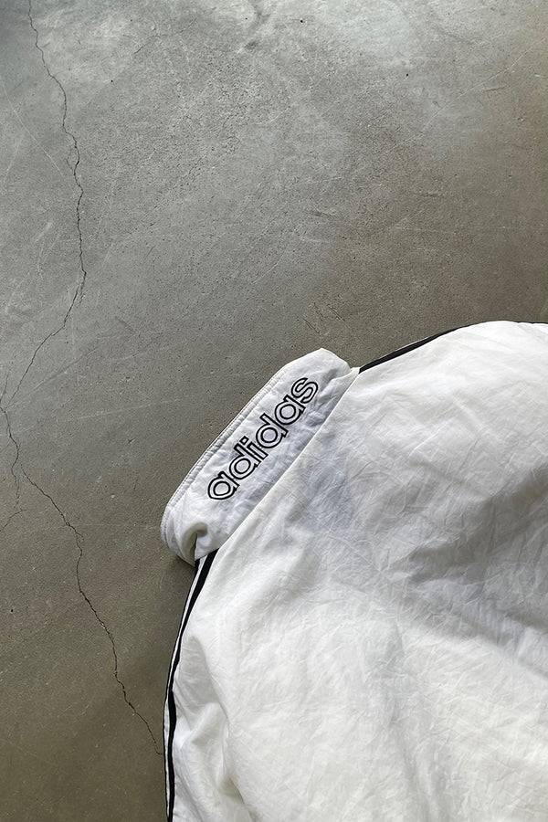 90'S HALF-ZIP NYLON PUFF JACKET / WHITE [SIZE: M USED]
