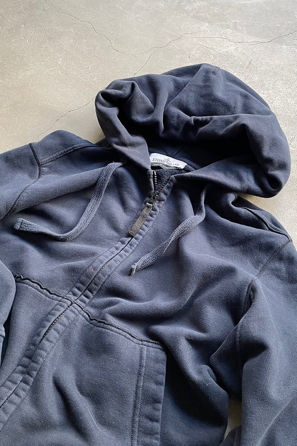 MADE IN TURKEY ZIP SWEAT HOODIE / NAVY [SIZE: M USED]