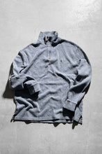 画像をギャラリービューアに読み込む, 90&#39;S EXCLUSIVE OF DECORATION HALF-ZIP KNIT SWEATER  / GRAY [SIZE: L USED]
