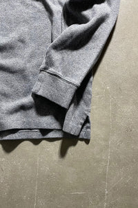 90'S EXCLUSIVE OF DECORATION HALF-ZIP KNIT SWEATER  / GRAY [SIZE: L USED]