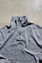 画像をギャラリービューアに読み込む, 90&#39;S EXCLUSIVE OF DECORATION HALF-ZIP KNIT SWEATER  / GRAY [SIZE: L USED]
