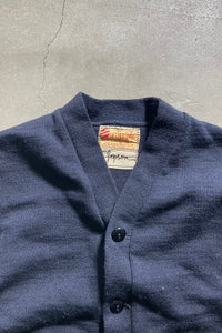 MADE IN USA 50-60'S UCLA LETTERED CARDIGAN / NAVY [SIZE: M USED]