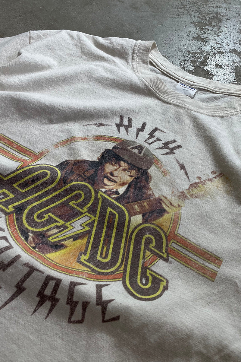 Y2K EARLY 00'S ACDC VOLTAGE BAND T-SHIRT / WHITE [SIZE: L USED]