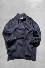 画像をギャラリービューアに読み込む, Y2K EARLY 00&#39;S HALF-ZIP KNIT SWEATER  / GRAY [SIZE: M USED]
