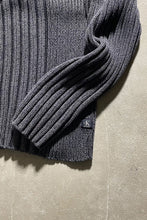 画像をギャラリービューアに読み込む, Y2K EARLY 00&#39;S HALF-ZIP KNIT SWEATER  / GRAY [SIZE: M USED]
