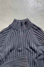 画像をギャラリービューアに読み込む, Y2K EARLY 00&#39;S HALF-ZIP KNIT SWEATER  / GRAY [SIZE: M USED]
