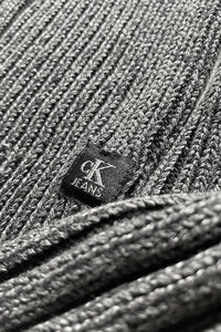 Y2K EARLY 00'S HALF-ZIP KNIT SWEATER  / GRAY [SIZE: M USED]