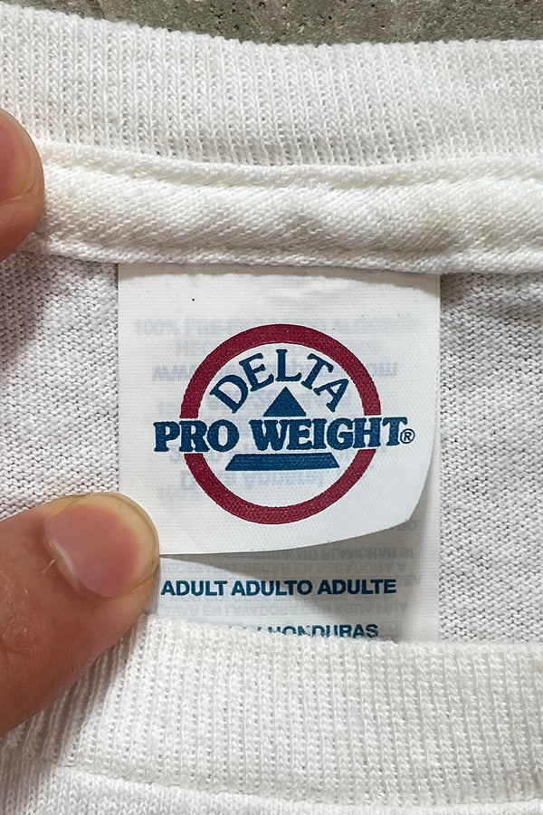Y2K EARLY 00'S MEATBALL MESSAGE T-SHIRT / WHITE [SIZE: L USED]