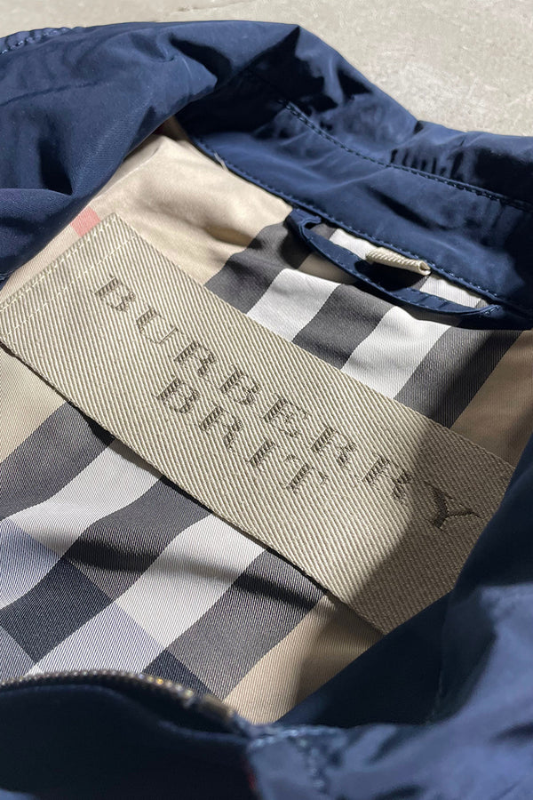 DOUBLE ZIP NYLON JACKET / NAVY [SIZE: M USED]