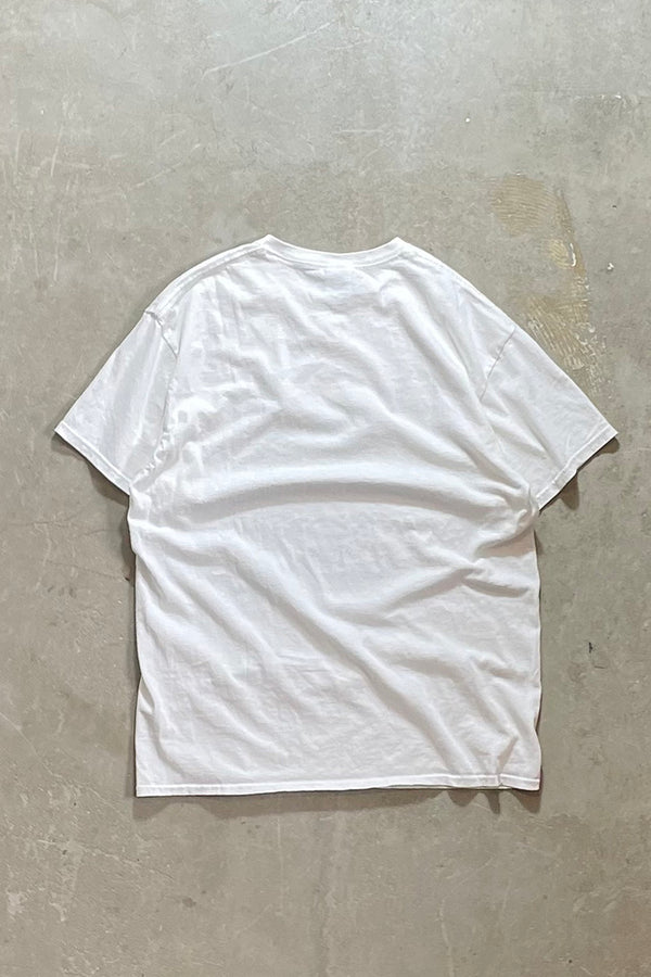 Y2K EARLY 00'S MEATBALL MESSAGE T-SHIRT / WHITE [SIZE: L USED]