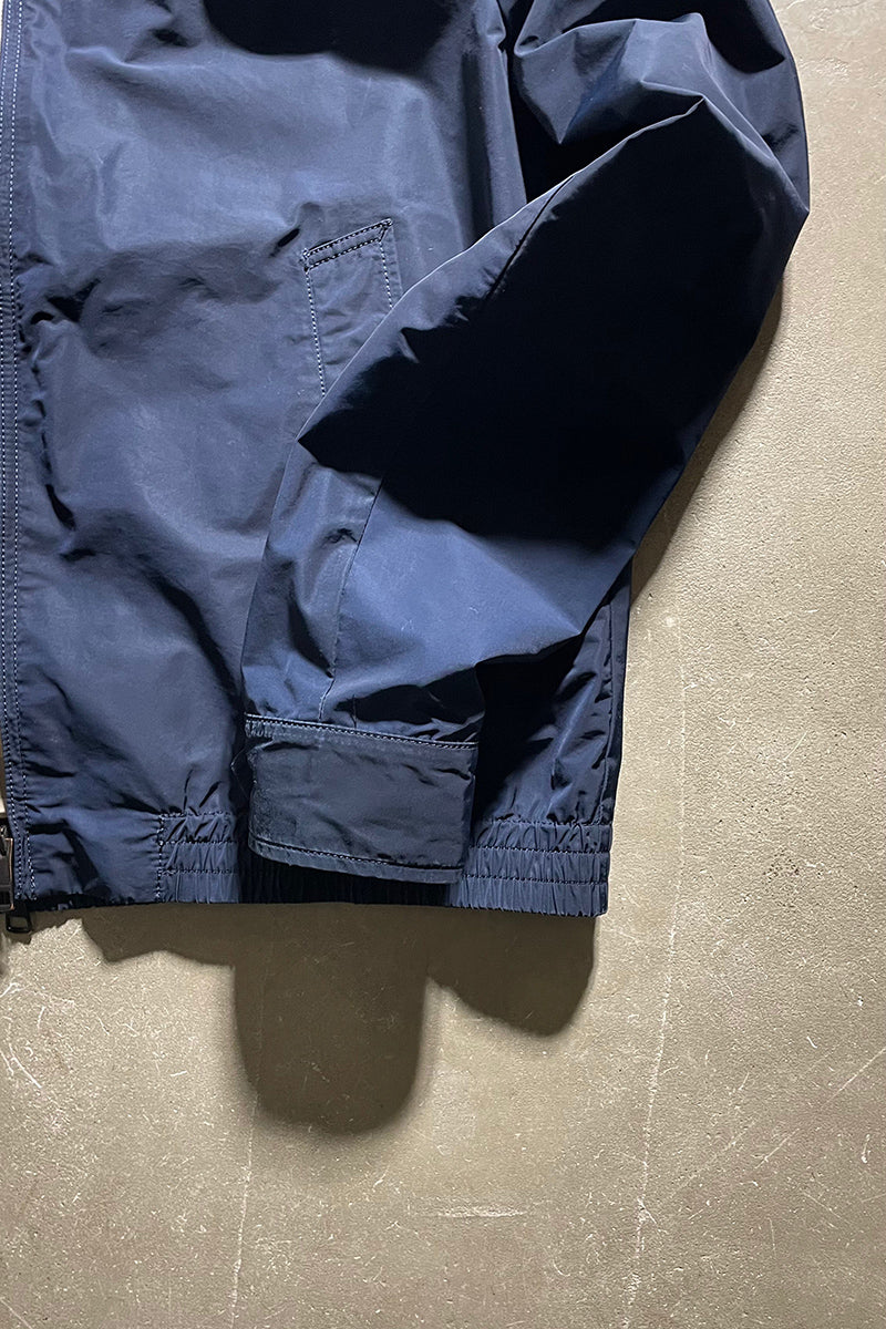 DOUBLE ZIP NYLON JACKET / NAVY [SIZE: M USED]