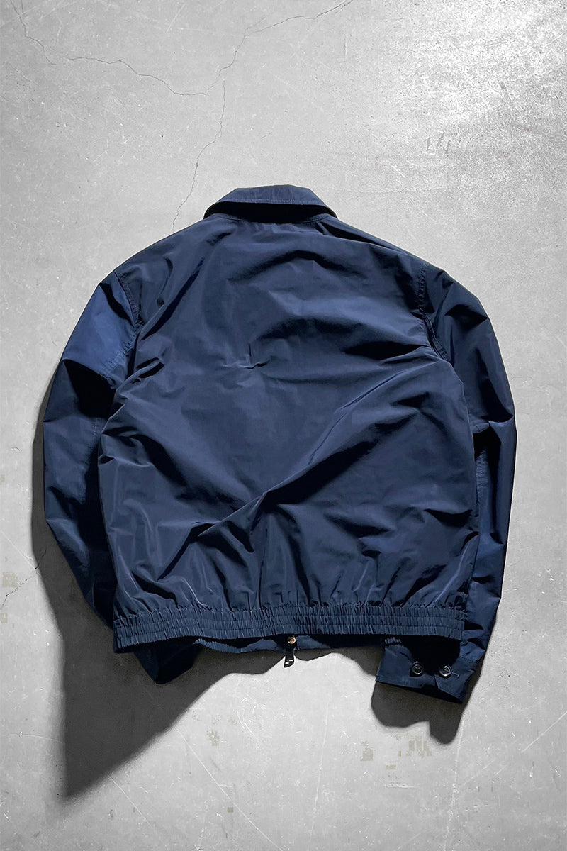 DOUBLE ZIP NYLON JACKET / NAVY [SIZE: M USED]