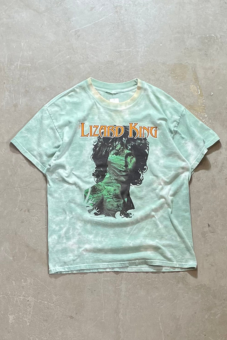 Y2K 00'S THE DOORS THE LIZARD KING BAND T-SHIRT / GREEN [SIZE: L USED]
