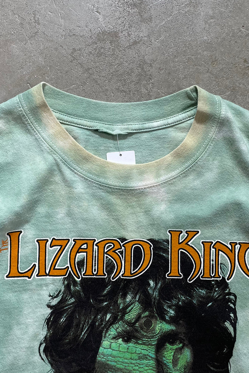 Y2K 00'S THE DOORS THE LIZARD KING BAND T-SHIRT / GREEN [SIZE: L USED]