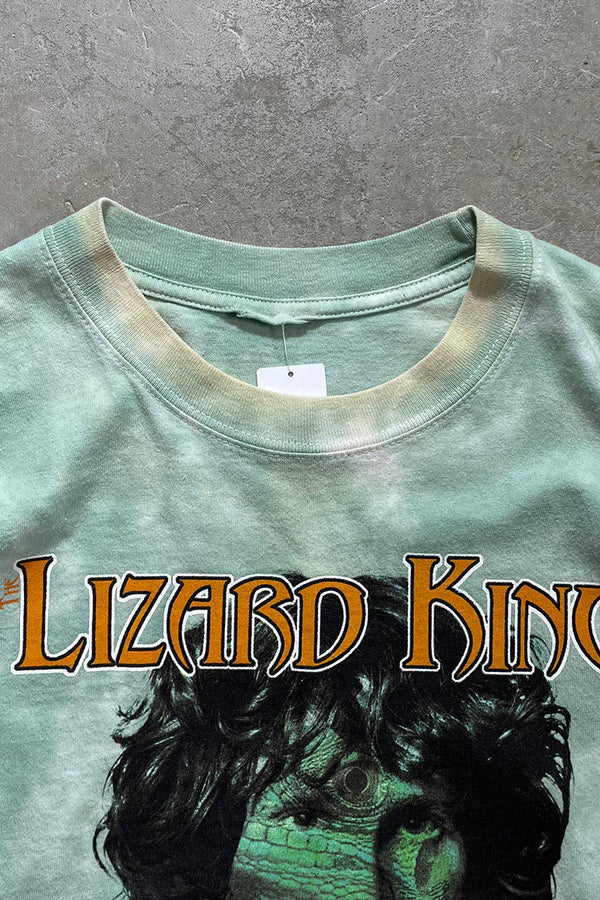 Y2K 00'S THE DOORS THE LIZARD KING BAND T-SHIRT / GREEN [SIZE: L USED]