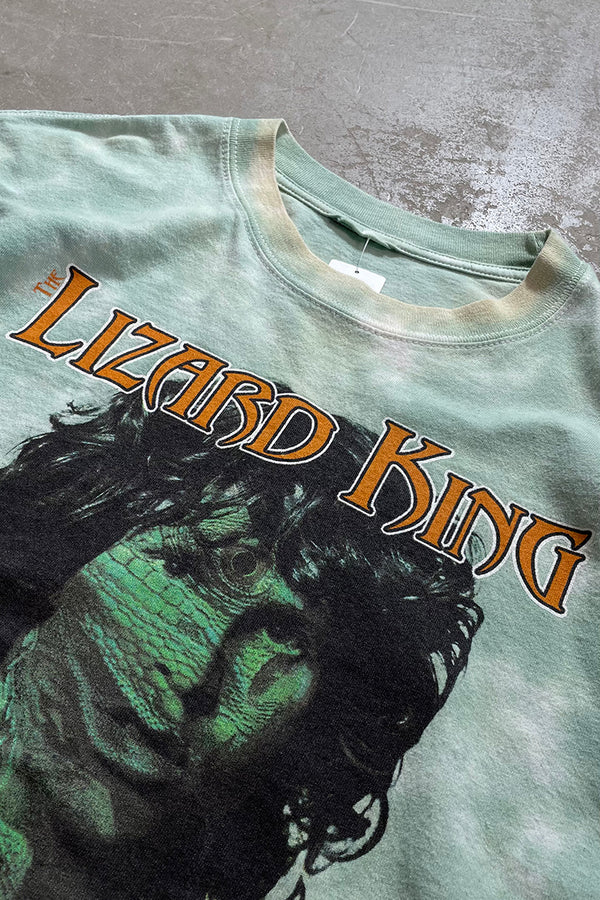 Y2K 00'S THE DOORS THE LIZARD KING BAND T-SHIRT / GREEN [SIZE: L USED]