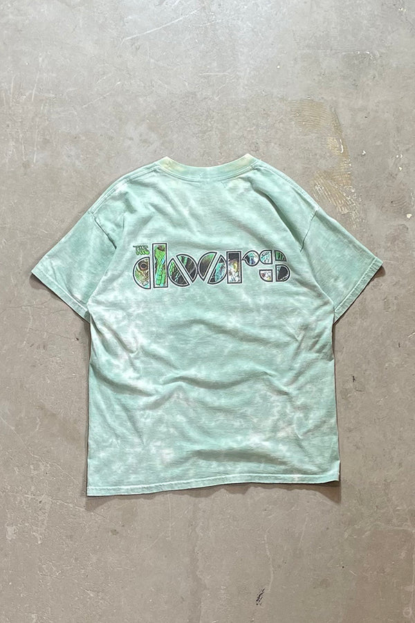 Y2K 00'S THE DOORS THE LIZARD KING BAND T-SHIRT / GREEN [SIZE: L USED]