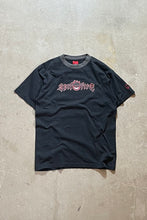 画像をギャラリービューアに読み込む, MADE IN USA 90&#39;S LOGO RINGER T-SHIRT / BLACK [SIZE: M USED]
