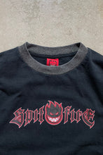 画像をギャラリービューアに読み込む, MADE IN USA 90&#39;S LOGO RINGER T-SHIRT / BLACK [SIZE: M USED]
