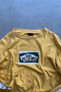 MADE IN MEXICO Y2K EARLY 00'S L/S PRINT T-SHIRT / YELLOW [SIZE: L USED]