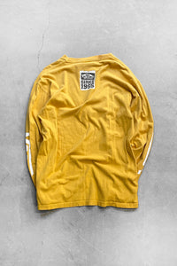 MADE IN MEXICO Y2K EARLY 00'S L/S PRINT T-SHIRT / YELLOW [SIZE: L USED]