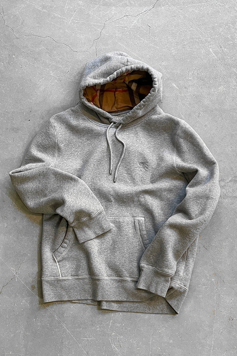 MADE IN PORTUGAL ONE POINT LOGO SWEAT HOODIE / GRAY [SIZE: L USED]