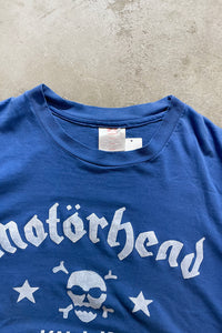 90'S MOTORHEAD BAND T-SHIRT / BLUE [SIZE: M USED]