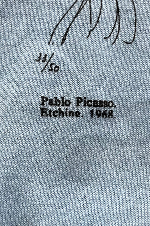 MADE IN USA 90'S PABLO PICASSO EROTIC T-SHIRT / BLUE [SIZE: L USED]