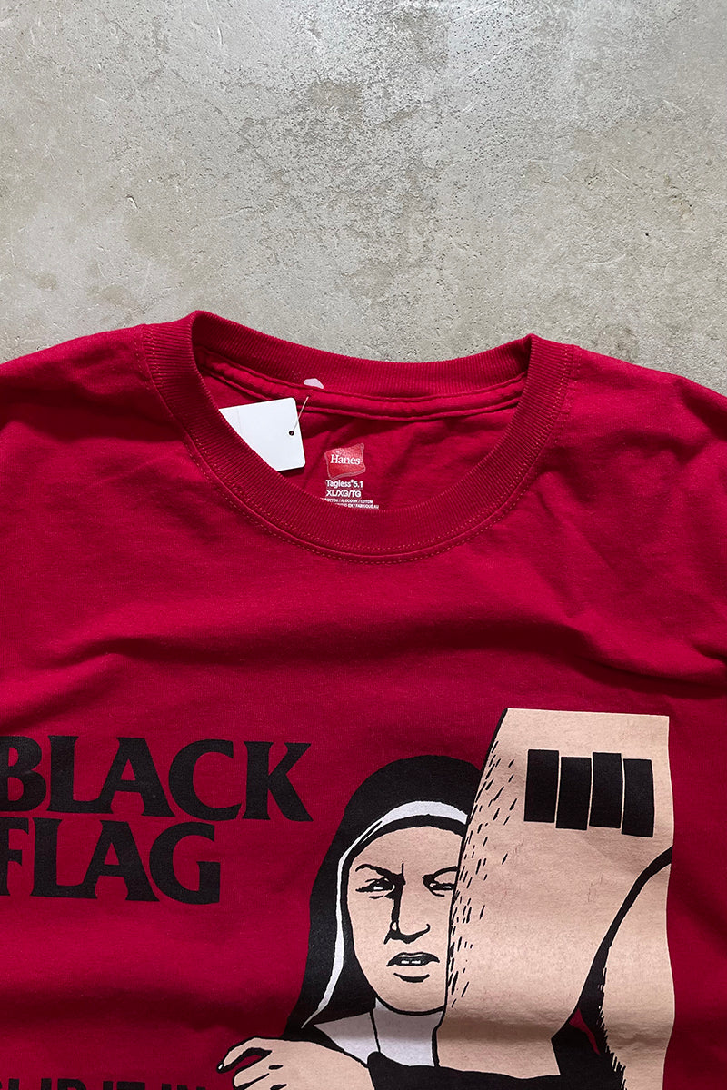 BLACK FLAG BAND T-SHIRT / RED [SIZE: XL USED]