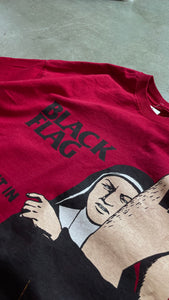 BLACK FLAG BAND T-SHIRT / RED [SIZE: XL USED]