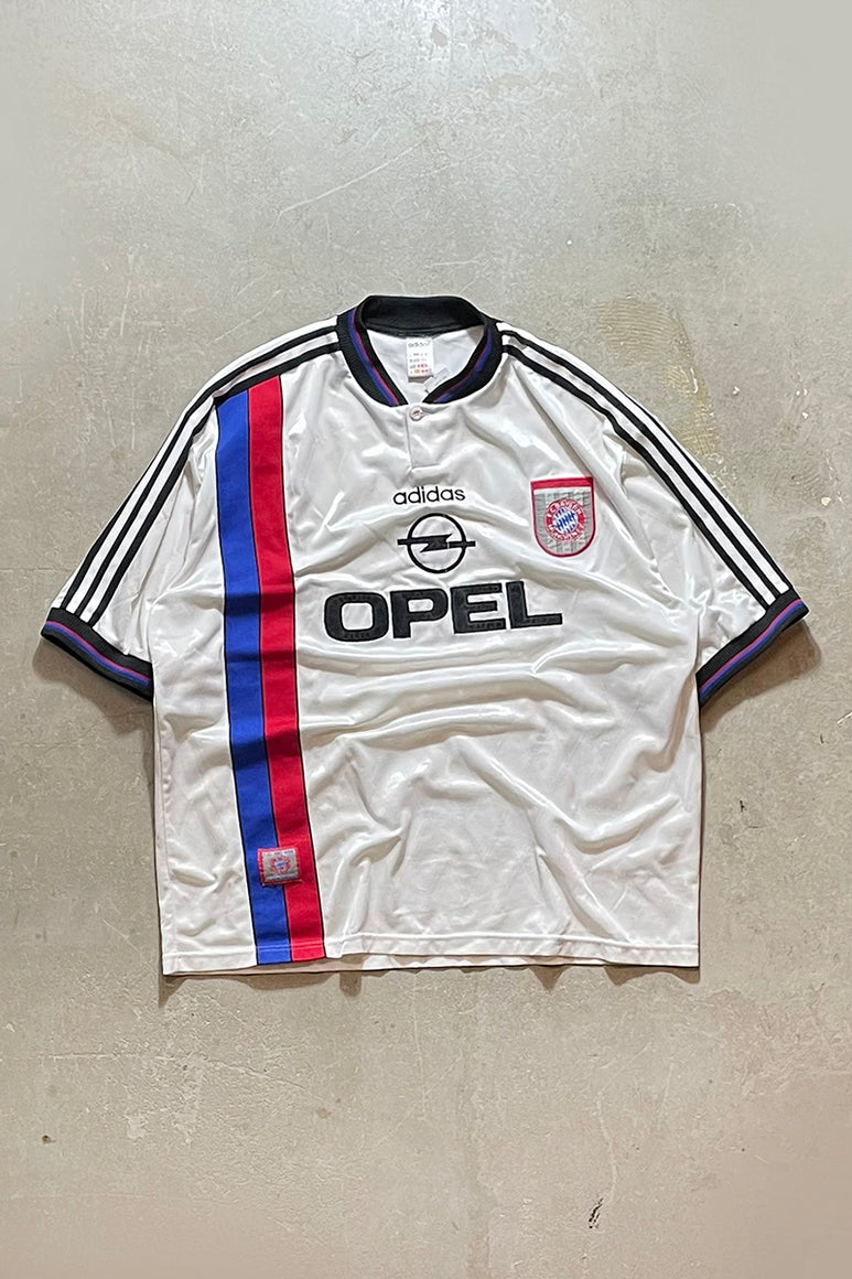 90'S BAYERN FOOTBALL GAME SHIRT / WHITE [SIZE: 2XL USED]