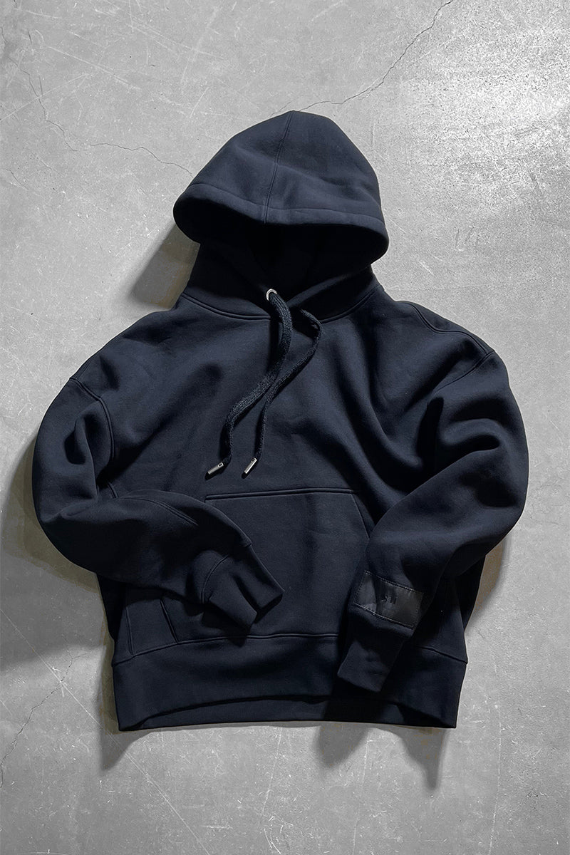 MADE IN PORTUGAL LOOSE FIT SWEAT HOODIE / BLACK [SIZE: S NEW OLD STOCK/DEADSTOCK]