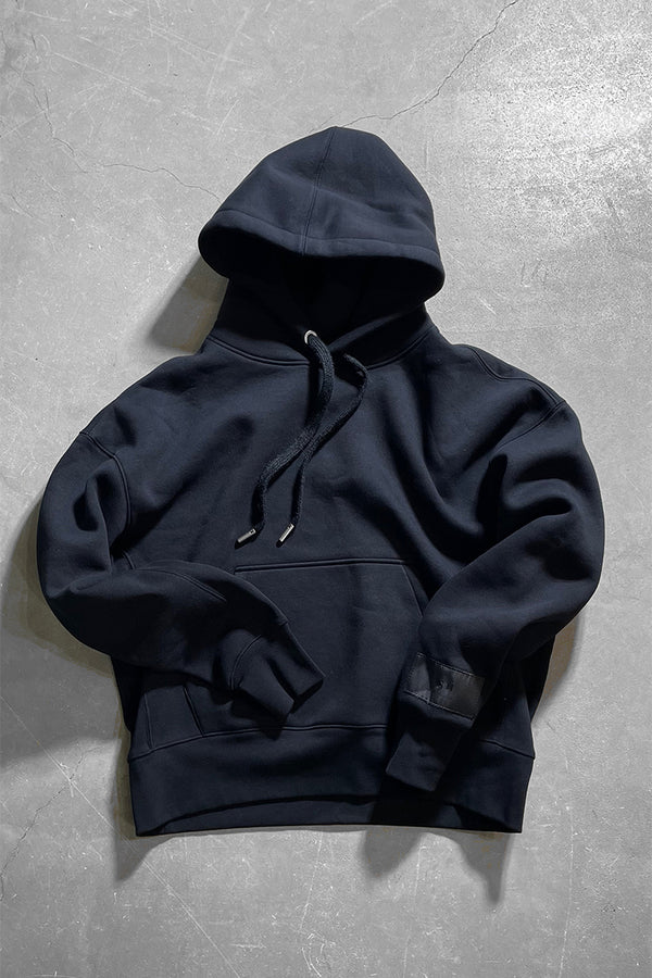 MADE IN PORTUGAL LOOSE FIT SWEAT HOODIE / BLACK [SIZE: S NEW OLD STOCK/DEADSTOCK]