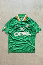 画像をギャラリービューアに読み込む, 94-95&#39;S ASSOCIATIN OF IRELAND FOOTBALL GAME SHIRT / GREEN [SIZE: M USED]
