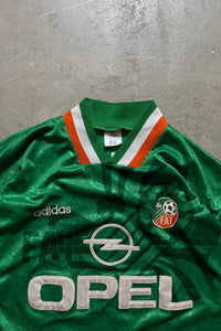 94-95'S ASSOCIATIN OF IRELAND FOOTBALL GAME SHIRT / GREEN [SIZE: M USED]