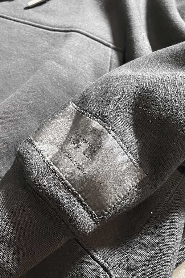 MADE IN PORTUGAL LOOSE FIT SWEAT HOODIE / BLACK [SIZE: S NEW OLD STOCK/DEADSTOCK]