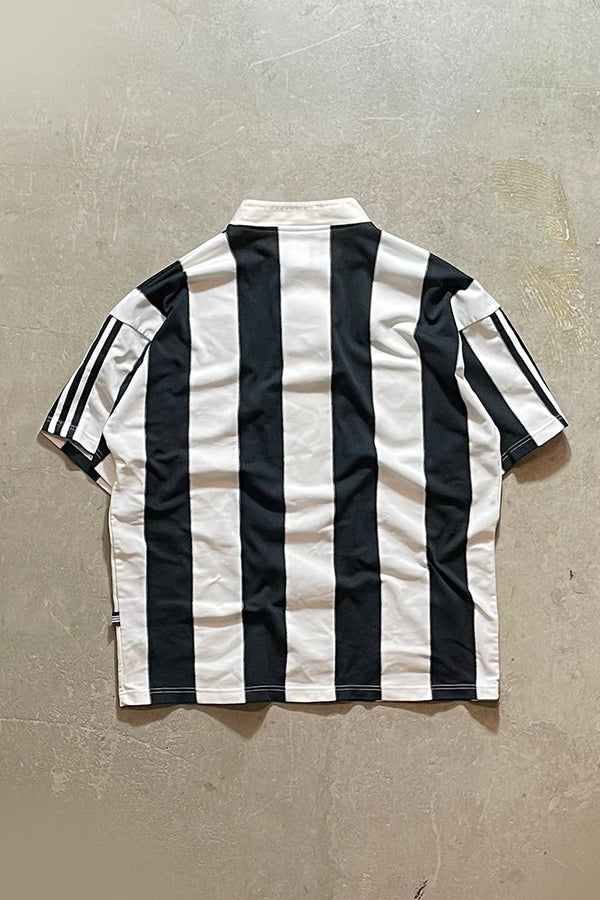 95-97'S NEW CASTLE FOOTBALL GAME SHIRT / STRIPE [SIZE: XL USED]