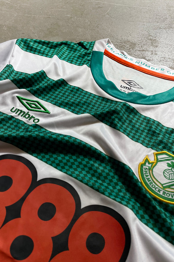 SHAMROCK ROVERS FOOTBALL GAME SHIRT / BORDER [SIZE: XL USED]